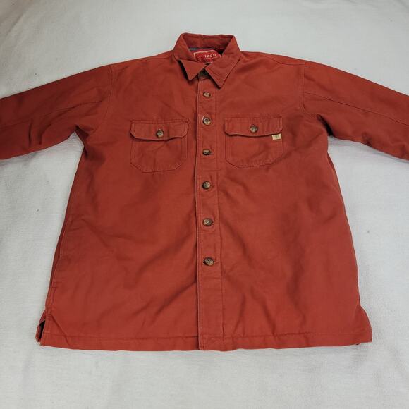 Izod Shacket Mens Sz Large Red Jacket Gorpcore Luxury Sport Shooting Shirt Cold - Picture 14 of 16